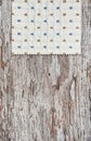 Fabric on the old wood background Royalty Free Stock Photo