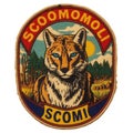 Fabric patch with lynx print scouts badge