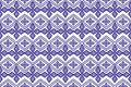 Fabric pattern, pillow pattern, seamless pattern, square shape, blue flowers