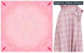 Fabric Pattern Texture Pink Monochrome with Saved Path, Seamless Repeat Pattern for Fabric Textile, Dress, Skirt, Curtain.