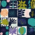 Fun modern pattern clash fabric print for summer beach textile designs with a linen cotton effect. Seamless trendy