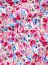 Fabric with printed flower pattern