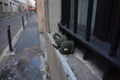 Fabric Puppet on Windowsill in Paris, France Royalty Free Stock Photo