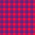 Fabric in red and blue fiber seamless pattern tartan. EPS10 Royalty Free Stock Photo