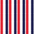 Fabric retro color style seamless stripe pattern with blue,red and white vertical parallel stripe.abstract background. Royalty Free Stock Photo