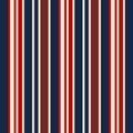 Fabric Retro usa Color style seamless stripes pattern. Royalty Free Stock Photo