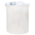 Fabric sack basket on a white background