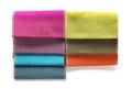 Fabric samples of different colors for interior design Royalty Free Stock Photo