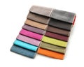 Fabric samples of different colors for interior design Royalty Free Stock Photo