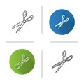 Fabric scissors icon