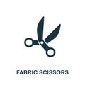 Fabric Scissors icon. Simple illustration from sewing equipment collection. Creative Fabric Scissors icon for web design,