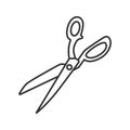 Fabric scissors linear icon