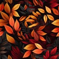 fabric seamless pattern that mimics the natural tapestry of fall foliage