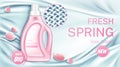 Fabric softener bottle with rose flower extract