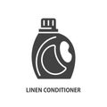 Fabric softener glyph icon. Linen conditioner. Laundry symbol