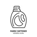 Fabric softener line icon. Laundry symbol. Edtable stroke