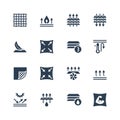 Fabric technology and properties icons