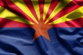 Fabric texture of the Arizona Flag - Flags from the USA Royalty Free Stock Photo