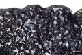 Fabric texture, background, black sequined Royalty Free Stock Photo