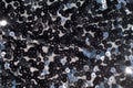 Fabric texture, background, black sequined Royalty Free Stock Photo