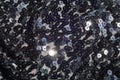 Fabric texture, background, black sequined Royalty Free Stock Photo