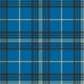 Fabric texture blue check plaid seanless pattern Royalty Free Stock Photo