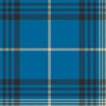 Fabric texture blue check plaid seanless pattern Royalty Free Stock Photo
