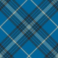 Fabric texture blue check plaid seanless pattern Royalty Free Stock Photo
