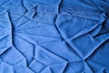Fabric texture blue. Lining satin. Useful for photons.