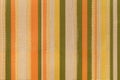 Fabric texture canvas. Cotton background. Detail close up for dress or other modern fashion textile print. Beige, green and orange