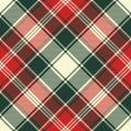 Fabric texture check plaid seamless pattern Royalty Free Stock Photo