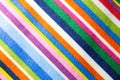 Fabric texture with multi-colored stripes. Rainbow fabric texture Royalty Free Stock Photo