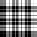 Fabric texture seamless pattern black tartan