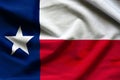 Fabric texture of the Texas Flag - Flags from the USA Royalty Free Stock Photo