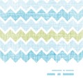 Fabric textured chevron stripes horizontal frame