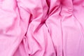 Detailed closeup of pink quilt bedding