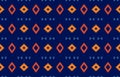 Fabric tribal ethnic pattern with geometric elements. Vector seamless ethnic oriental ikat pattern traditional. Abstract design Royalty Free Stock Photo