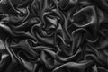 Fabric Waves Background, Cloth Wave, Black Satin Clothes