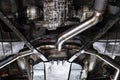 Fabrication and installation of a stainless steel car exhaust pipe with a bifurcation and a louder sound with a color weld under