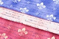 Fabrics with Fleur de Lis Royalty Free Stock Photo