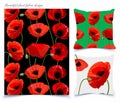 Fabrics and wallpaper backgrounds with beautiful poppy floral pattern