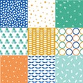 Seamless patterns with fabric textures Royalty Free Stock Photo