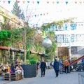 Fabrika Tbilisi editorial. Fabrika Tbilisi is the cultural center in Tbilisi, Georgia or Sakartvelo. open space courtyard