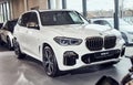 08 of Fabruary, 2018 - Vinnitsa, Ukraine. New BMW X5 car presentation in showroom - front side