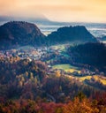 Fabulous autumn view of Slovenian resort town - Bled.