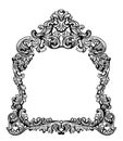 Fabulous Baroque Mirror frame set. Vector French Luxury rich carved ornaments. Victorian wealthy Style furniture