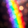 A fabulous, bright rainbow, creative light art Royalty Free Stock Photo