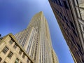 The fabulous business skyscraper Empire State Building in Manhattan, is one of the largest in the Big Apple.