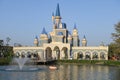 Fabulous castle in the children\'s amusement park of the \