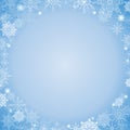 Fabulous christmas background lot of snowflakes around the frame